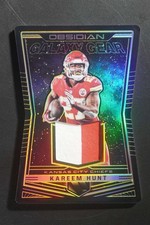 2018 Panini Obsidian Kareem Hunt Galaxy Gear Patch Orange /50 DV187