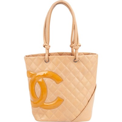 Chanel Quilted Calfskin Cambon Ligne Tote Handbag Coco CC Tasche