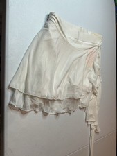 Blogilates Women's Dance Studio Wrap Skort Xl 3.25" Cream