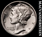 1942-D Silver Mercury Dime-Choice Gem Brilliant Unc +++++ FSB No Reserve #G7523