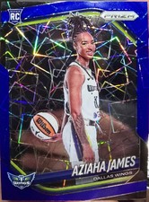 2025 Panini Prizm WNBA - Rookie Variation Aziaha James #141 Blue Velocity Prizm