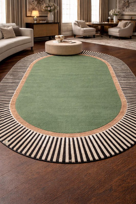 Luxury Hand Tufted Wool Rug   Modern Abstract Carpet, Premium High-Low Pile Rug