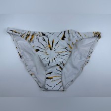 NWT Andie Swim x Demi Moore The Tropez Bikini Bottom White Fireworks Size Small