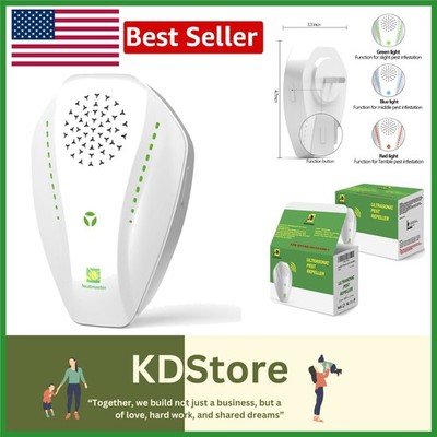 Electric Ultrasonic Repellent - Effective Pest Control for Roaches, Mice & More