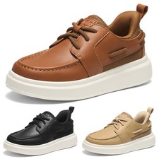 GINNI Boys Slip On Dress Shoes Casual Boat Style Sneakers for Toddler/Little Kid