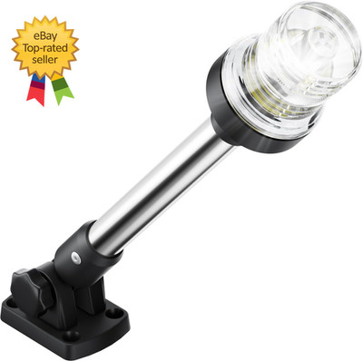 12 Inches Anchor Light Stern Light, White Navigation Lights for Boats LED Waterp