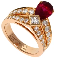 Chaumet  Josephine Rubellite Diamond #49 Ring K18 Pink Gold  Ladies [Used]