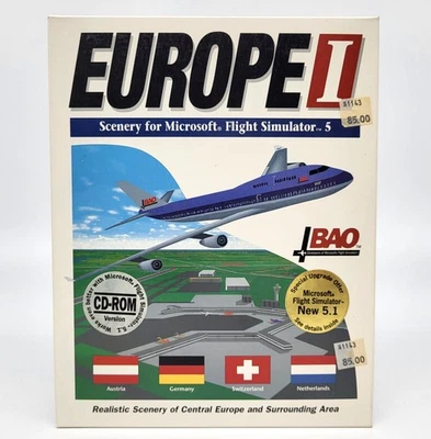 Europe I Scenery für Microsoft Flight Simulator 5 - PC Big Box - BAO - Bild 1 von 3