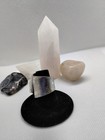 Dark Pink Quartz Natural Stone 925 Sterling Silver Ring Sz 6 — photo 3