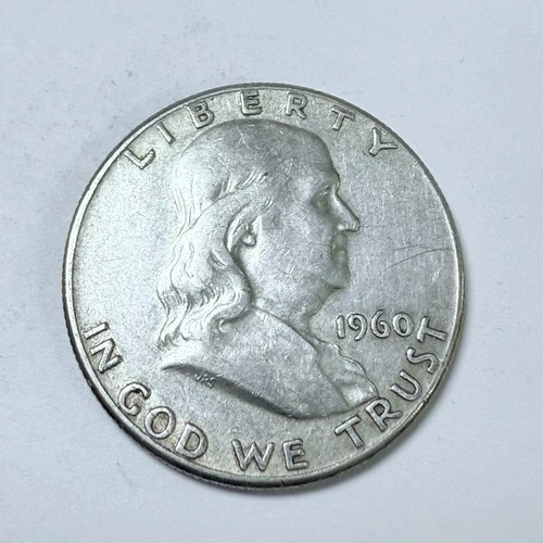 1960 Franklin Half Dollar Fine 90% Silver Very Fine Condition #4496