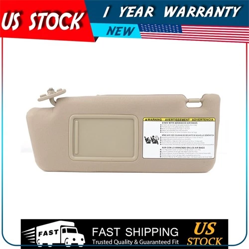 Sun Visor Driver Left Side Tan Vinyl For 2006 Toyota Tacoma w/Mirror