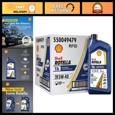 Full Synthetic 5W-40 Diesel Engine Oil - 1 Quart, 6 Pack, High Performance, API
