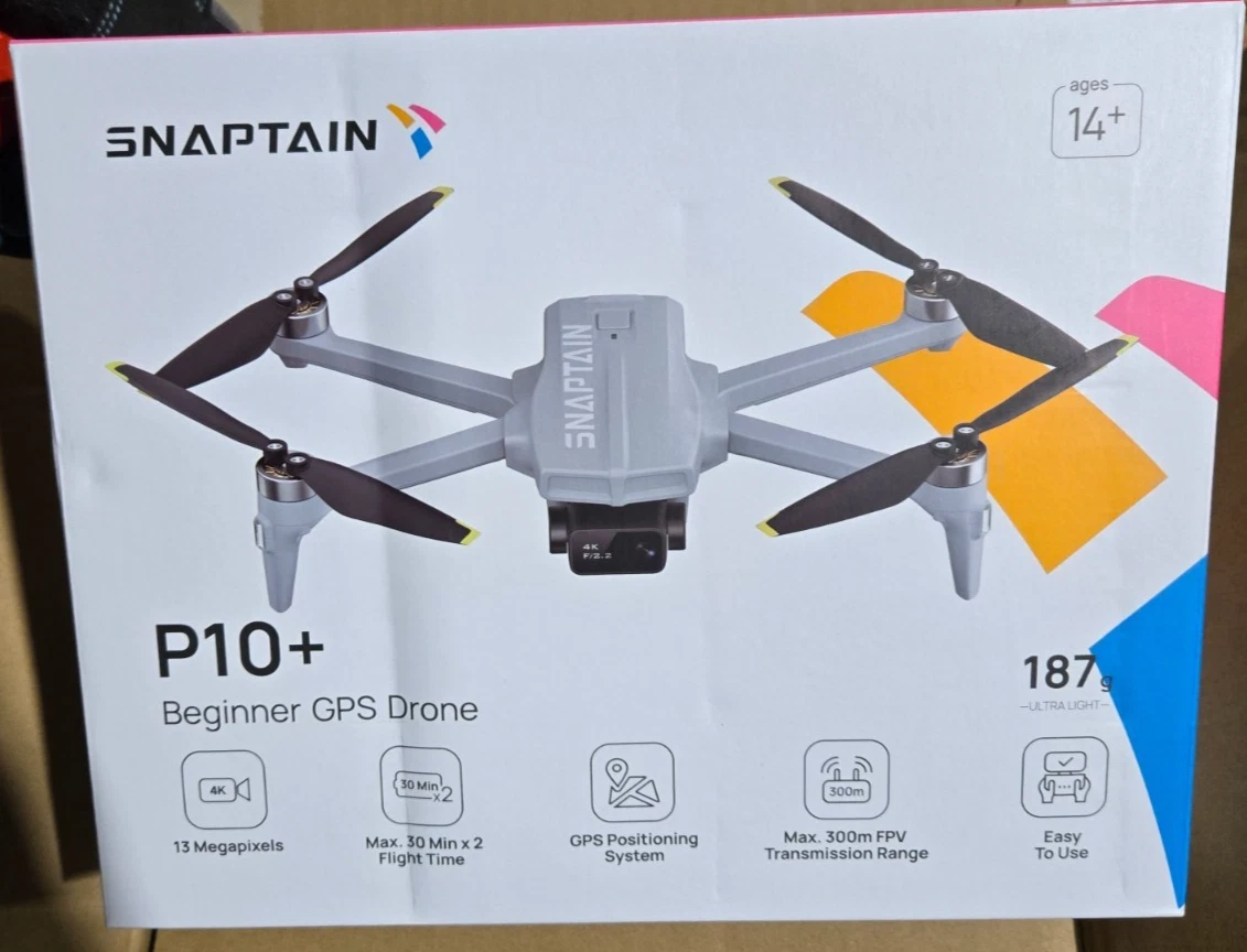 SNAPTAIN P10+ 4K GPS Beginner Drone with Remote