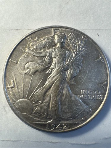 1942-P Walking Liberty Half Dollar AU/BU Condition Nice Coin See Pics
