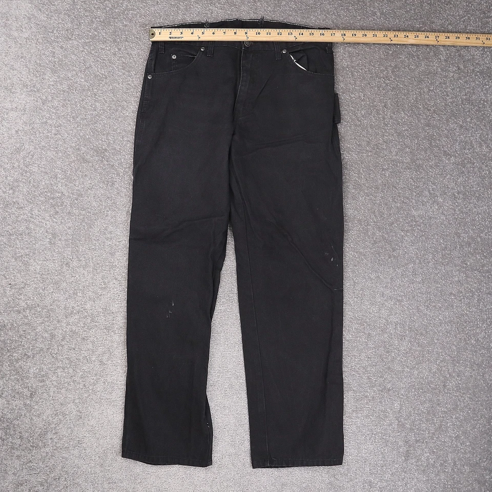 Dickies Carpenter 34x32 Heavyweight Straight Leg Black Work Pants - Image 3 of 4