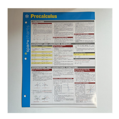 Spark Charts Precalculus Pamphlet Study Guide Reference Chart Spark Notes