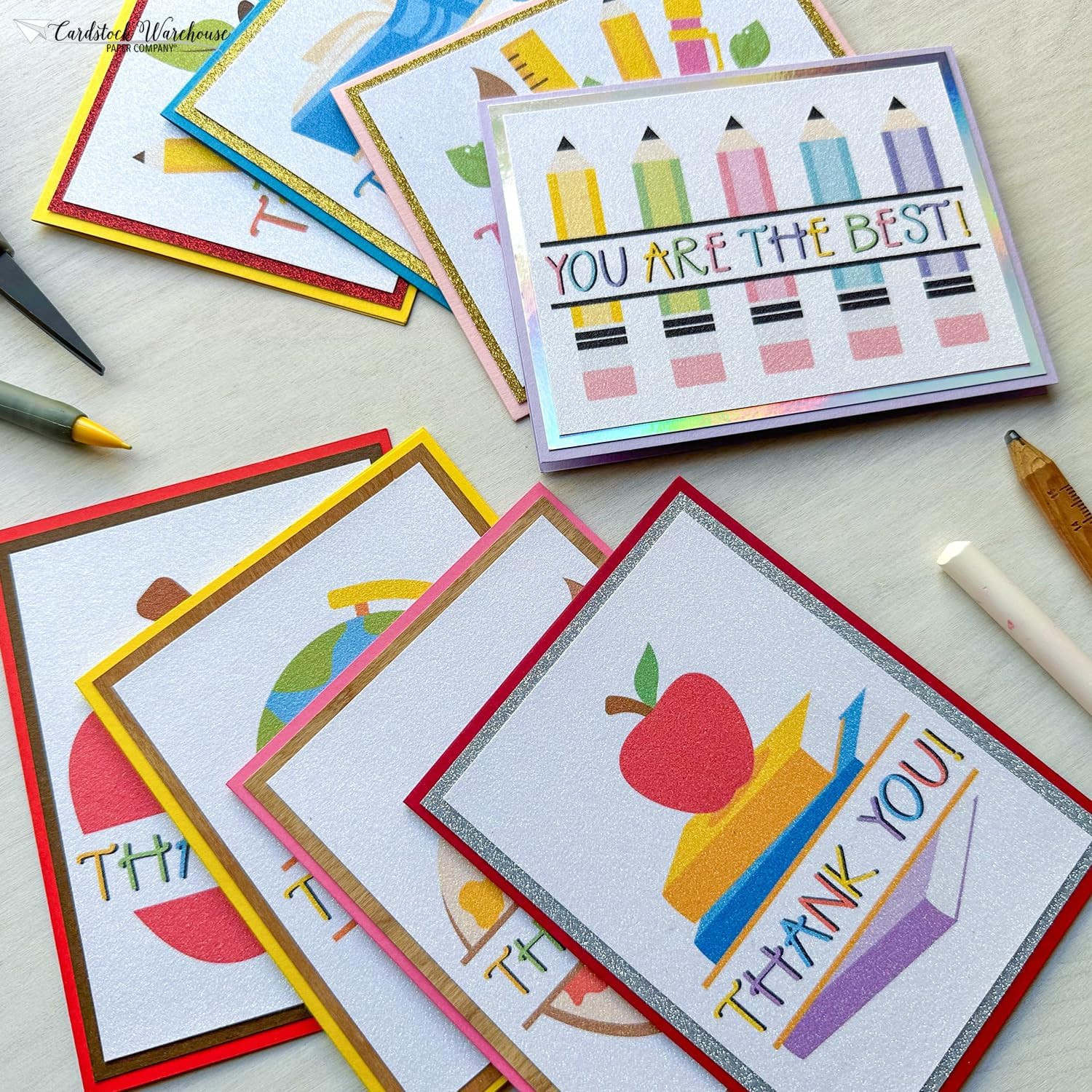 Cardstock Warehouse Diamond Print Inkjet Glitter - Premium White Glitter Cardsto