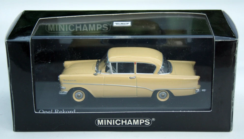 Opel Rekord P1 Limousine Bj. 1957-1960, Giallo Sahara, Minichamps-Modell Im M.1 - Immagine 4 di 4