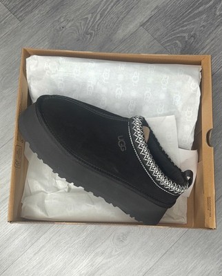 UGG Tazz II Damen Plateau Slipper schwarz Wildleder warm - mehrere Größen verfügbar