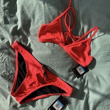 Nike Swim Bikini Set Women  s Medium   Neon Orange   New With Tags 