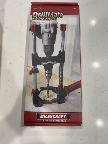 Milescraft 1318 Drillmate Portable Drill Guide Attachment Compatible w most 3/8”