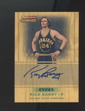 2007-08 Topps Trademark Moves Trademark Ink Rick Barry HOF AUTO 45/49