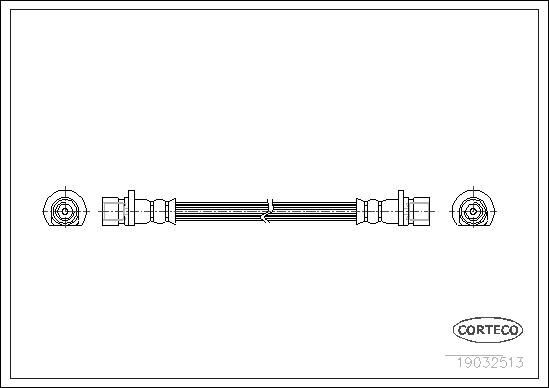 Bremsschlauch Hinten Corteco 19032513 FÜR Honda-image