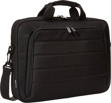 15.6 inch Laptop and Tablet Case Shoulder Bag with Compartments and Pocket, Blac