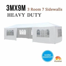10'x30' Canopy Tent Party Wedding Tent Gazebo Outdoor with 7 Remove Sidewall