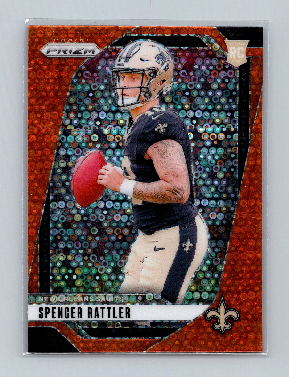 2024 Panini Prizm #388 Spencer Rattler Orange Disco Prizm