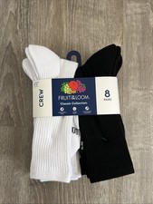 Fruit Of The Loom Men's 8-Pairs Classic Collection Crew Socks. 60 .