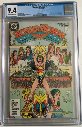 WONDER WOMAN #1 CGC Graded 9.4 NM DC Comics 1987