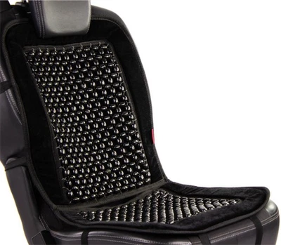 Holzkugel Sitzauflage schwarz Heyner Premium Sitzaufleger Massage Holzperlen - Bild 1 von 4
