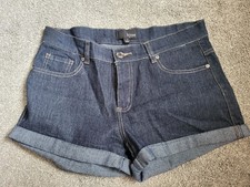 Women's Hype Dark Wash Cuffed Blue Denim Jean Shorts Size 7