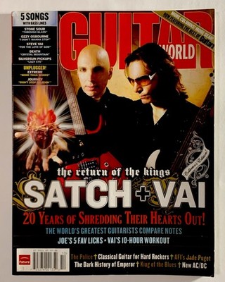 Guitar World Magazine October 2007 Satch & Vai 20 Years of Shredding Hearts Out