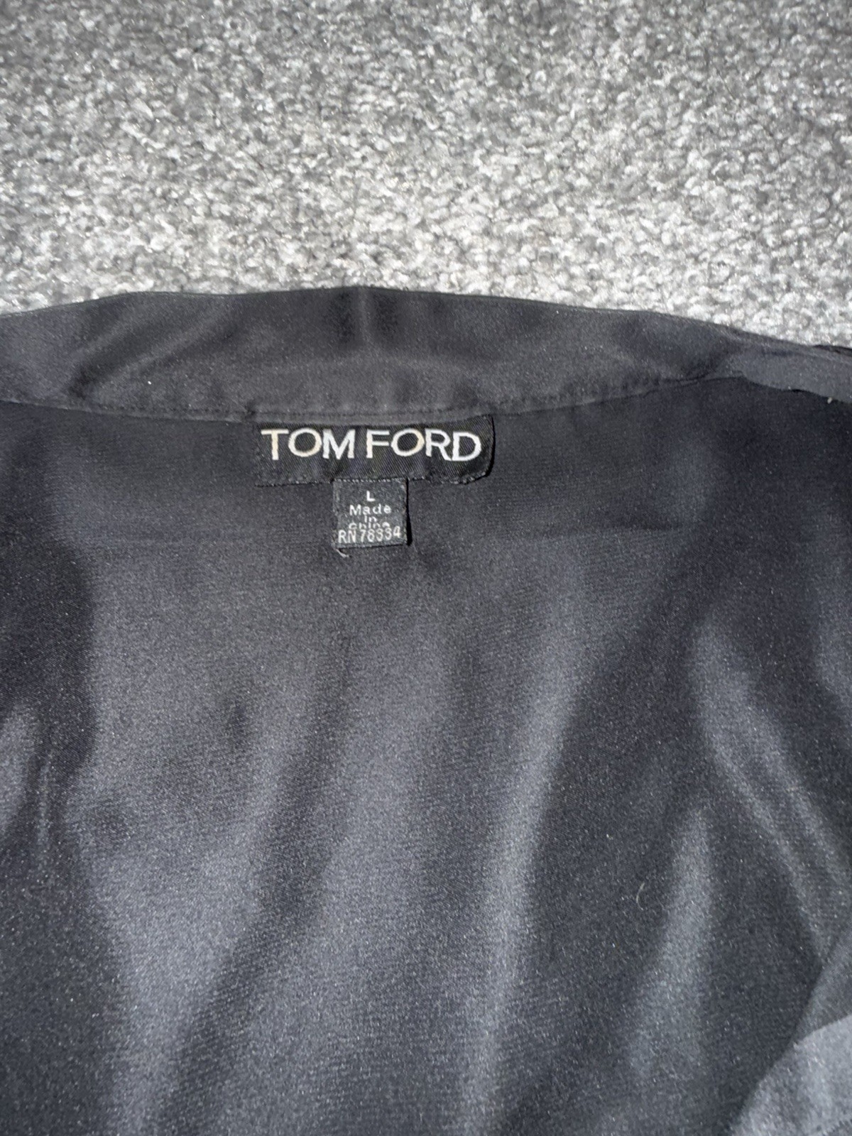 TOM FORD Black Drawstring Necktie Buttoned Blouse… - image 2