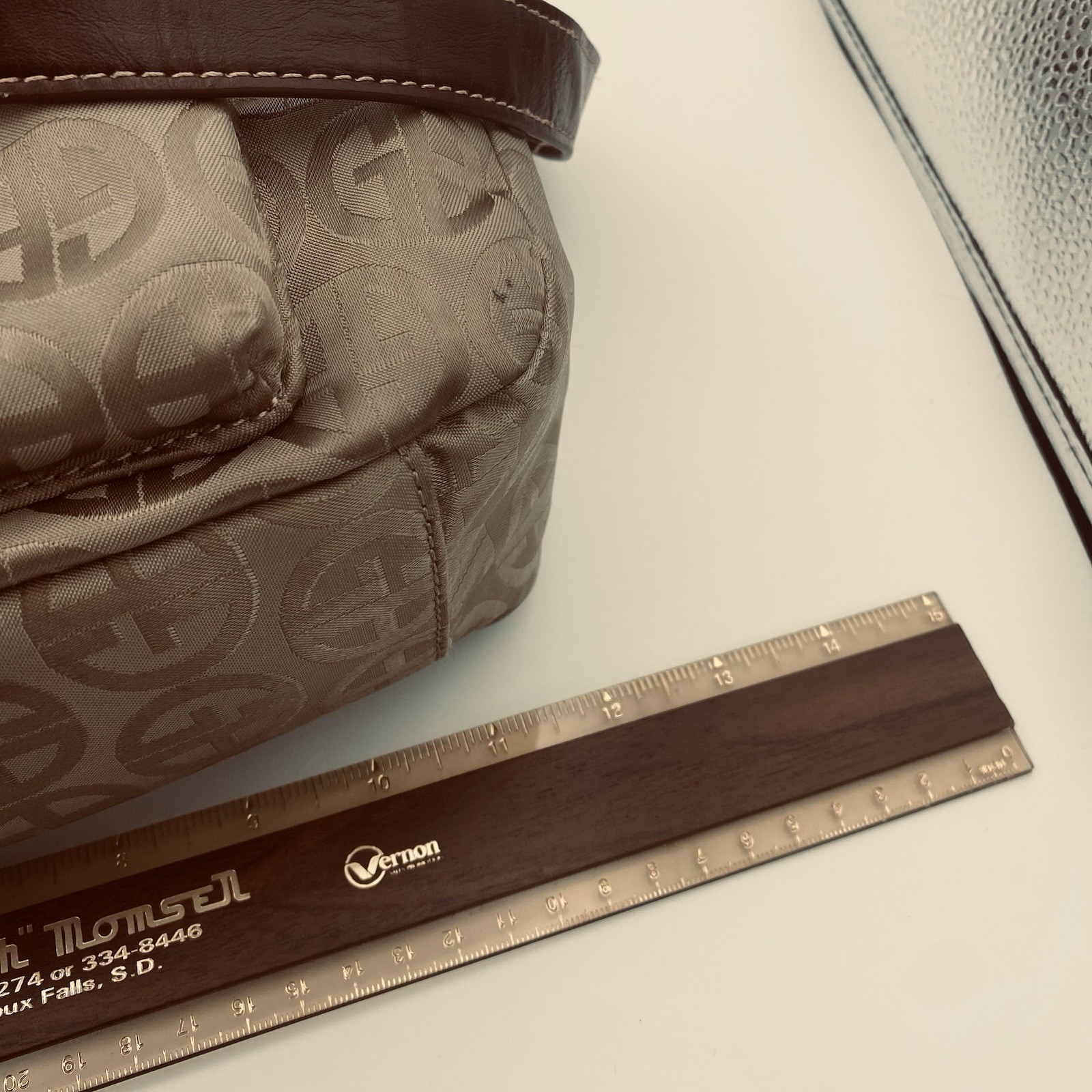 Giani Bernini Tan Nylon Multiple Compartment Sing… - image 9