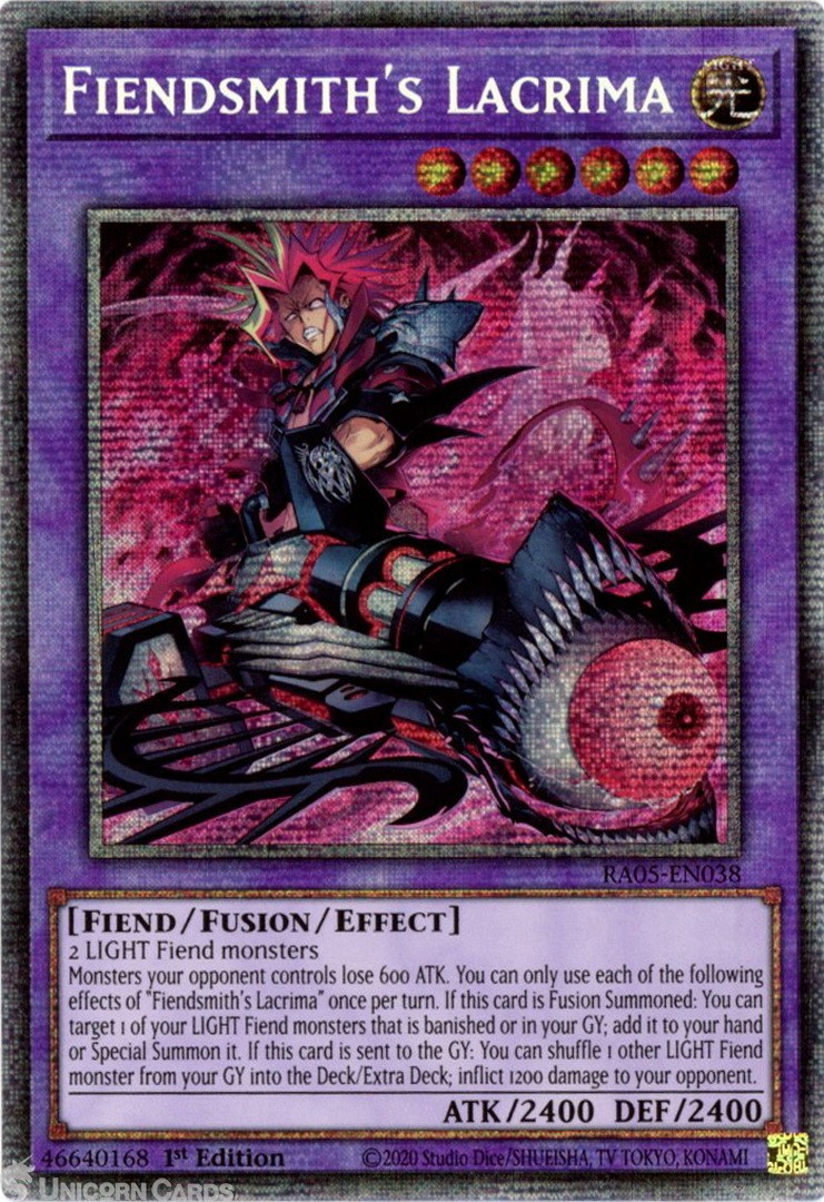 RA05-EN038 Fiendsmith's Lacrima : Starlight Rare 1st Edition Mint YuGiOh Card