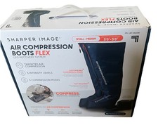 NEW Sharper Image Air Compression Boots Flex Recovery Leg Massager Sz S/M
