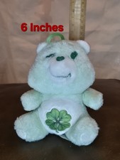 Care Bear, Vintage 1980's, Green Good Luck Bear Eith Four Leaf Clover by Kenner