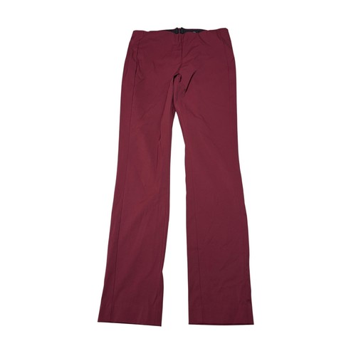 Theory Navalane Neoteric Burgundy Rear Zip Pants Womens 8 W28 L27 USA