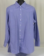NEW Custom Turnbull Asser Western Flair Triple Button Cuff SHIRT 17.5 x 35.5