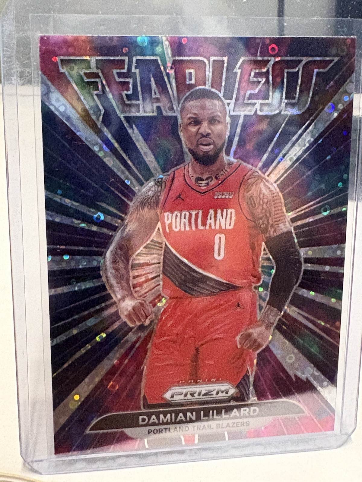 2021-22 Panini Prizm - Fearless Damian Lillard #13 Fast Break Prizm