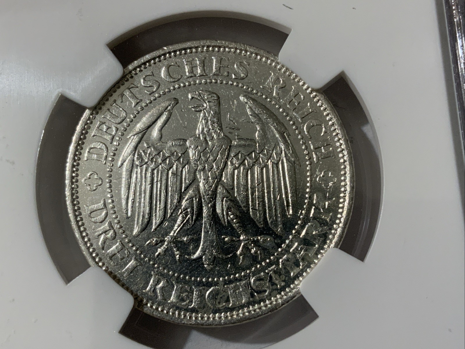 1929 E GERMAN 3 MARK SILVER KM-65 100TH ANNIVERSARY WEINAR MEISSEN ...