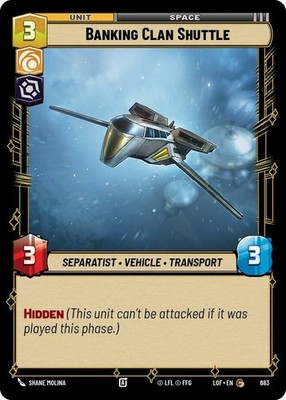 x3 Banking Clan Shuttle - Foil C Star Wars Legends of the Force M/NM