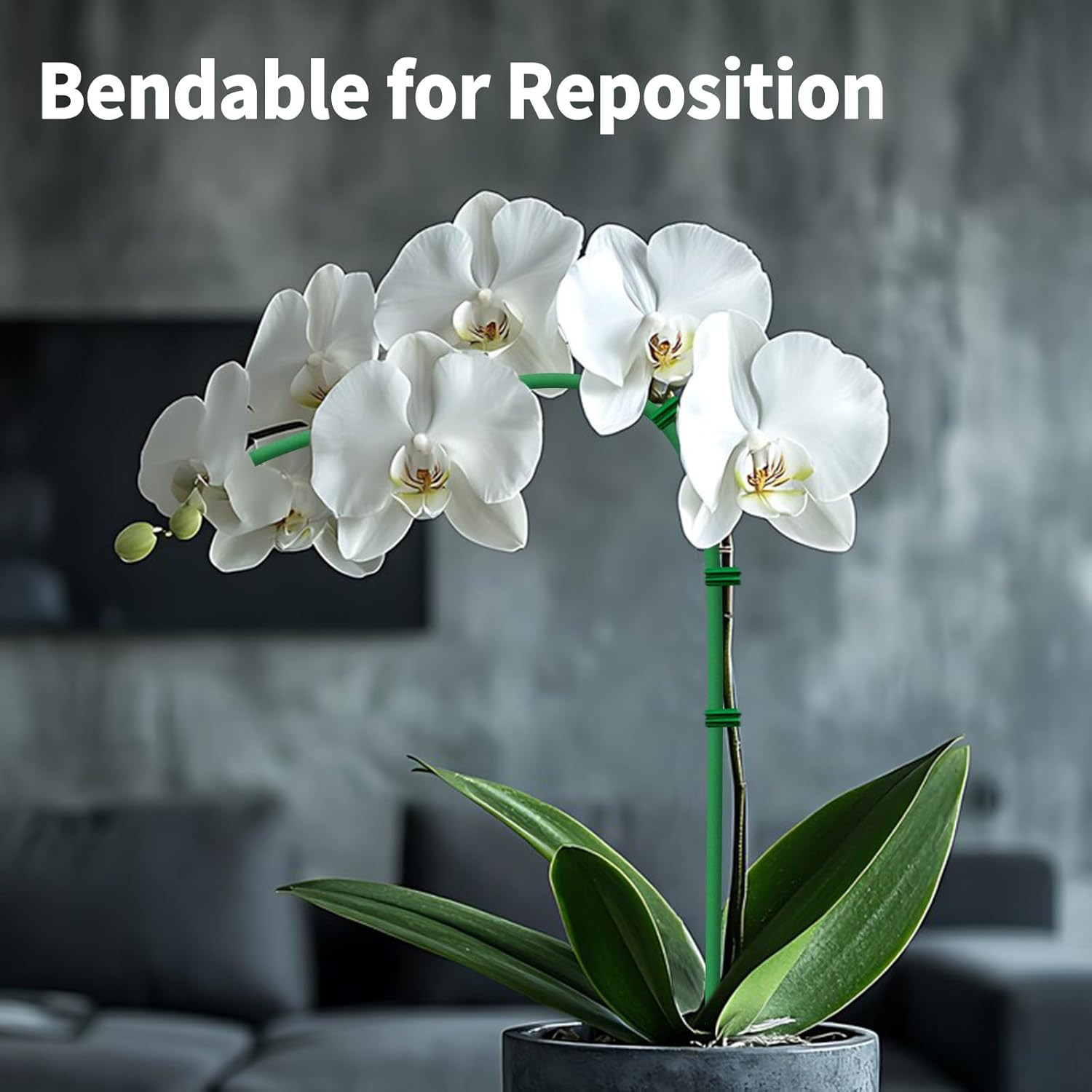 [36 Pcs] Plant Stakes, Bendable Plant Sticks, 18 Inches Single Stem Plant Suppor