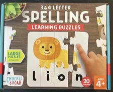 Chuckle & Roar Learning Kids Puzzle Spelling 70pc Complete