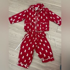 Disney Mickey Mouse Red and White Character Pajama Set