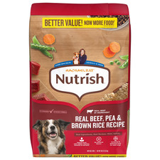 Rachael Ray Nutrish Adult Dry Dog Food Real Beef, Pea  Brown Rice Recipe, 30lb.