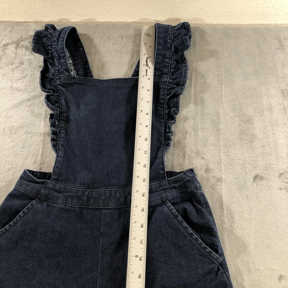 Mono Hanna Andersson Niñas 12 150 cm Azul Denim Volantes Correa Pierna Ancha X Espalda Foto 3 de 4